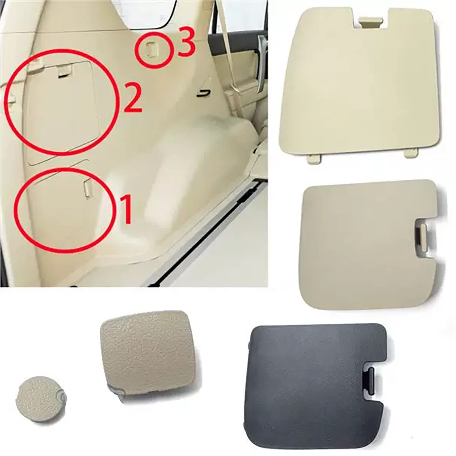 1Pc Rear Side Panel Inner Decorative Cover Third Row Trunk Jack Cover/Deck Side Trim Cap For Toyota Prado LC150 2010-2013.8 2020