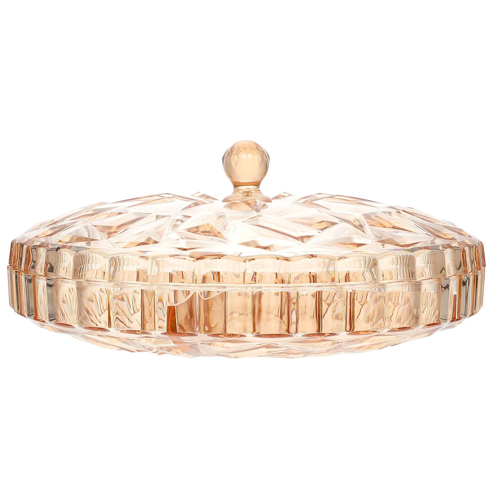 

Premium Snack Box with Lid Compartmentalized Fruit Container for Dry Nuts Candies Desktop Organization Household Use