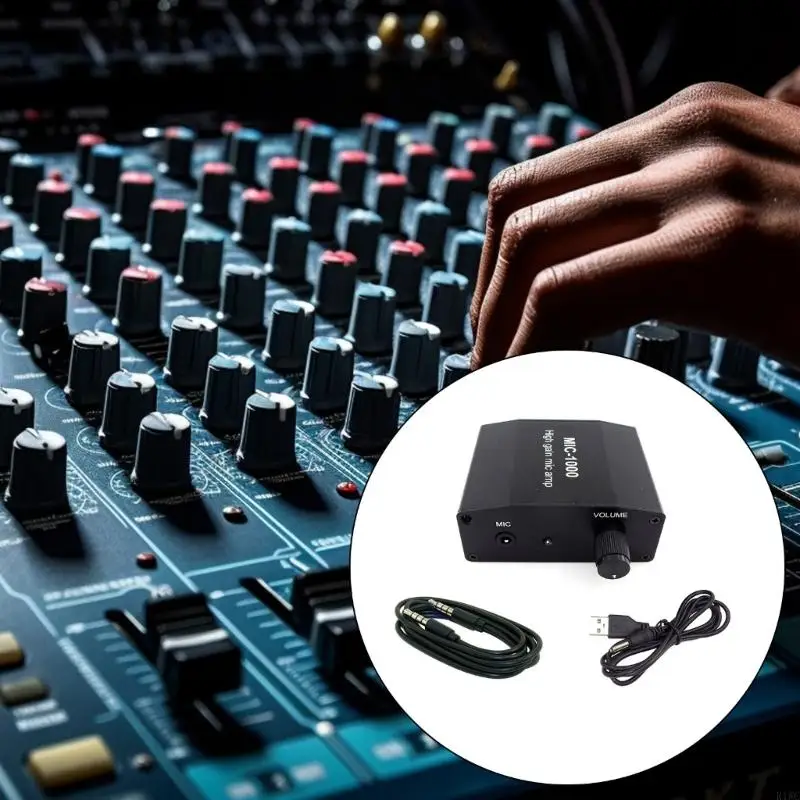 Amplificador micrófono portátil MIC-1000, placa preamplificador Control ALC 3,5mm obtenida 1000x