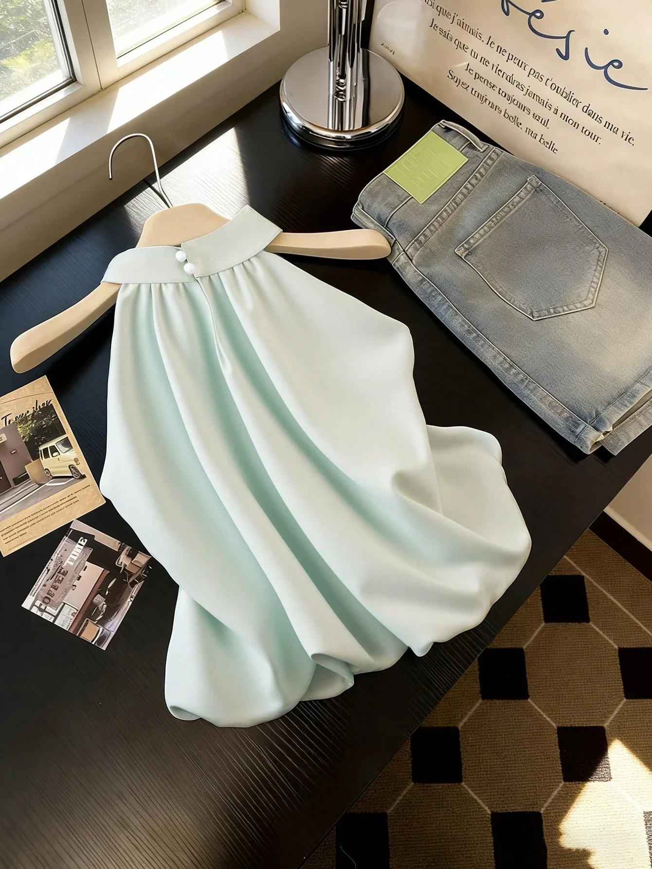 

Элегантное платье-рубашка А-силуэта с длинными рукавами и сборками на талии для повседневной носки, в стиле французского ретро.