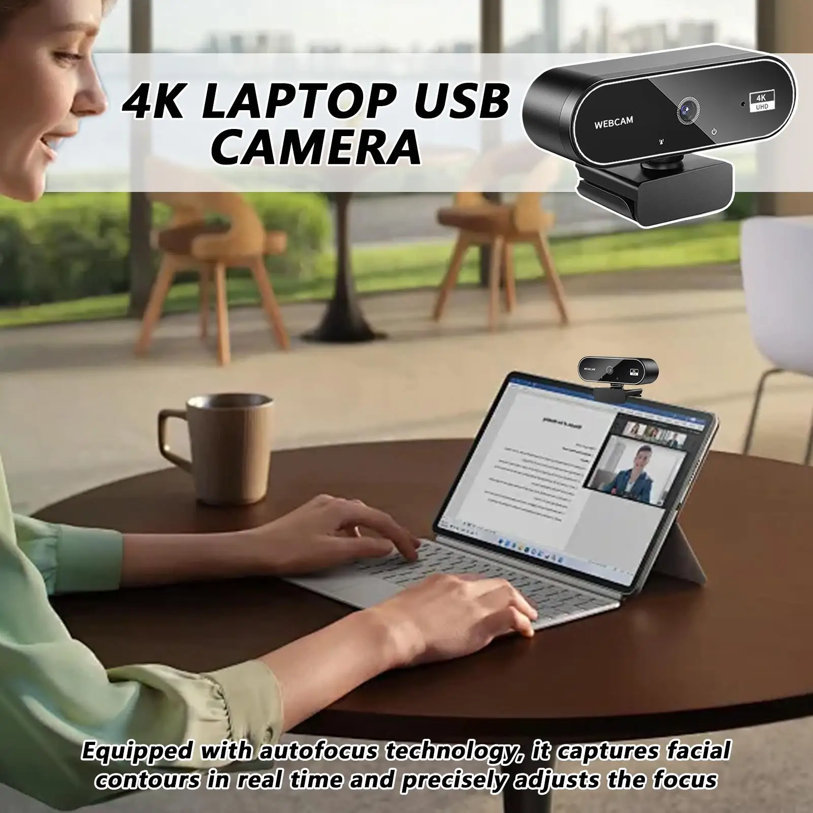 2k Webcam For Pc Autofocus Streaming Web Cam 2k HD Wireless Monitor For Business Calling Meetings Laptop Desktop Game Conference