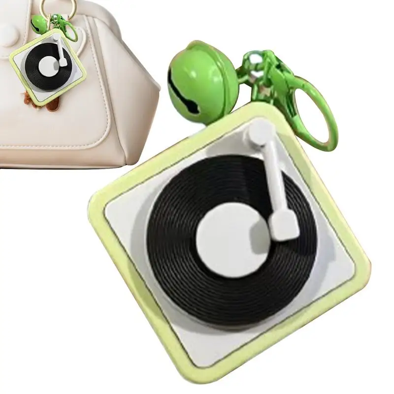 Music Themed Keychain Recording Function Couple Keychain Music Ornament Decorative Couples Keyring For Keys