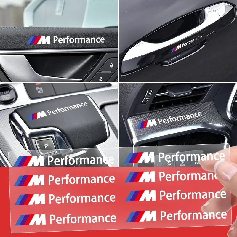 New Car Steering Wheel Door Handle Car Interior Sticker for BMW Performance M Power E91 E92 E93 M3 M5 E46 E39 E36 GT I4 I3 I8 Z4