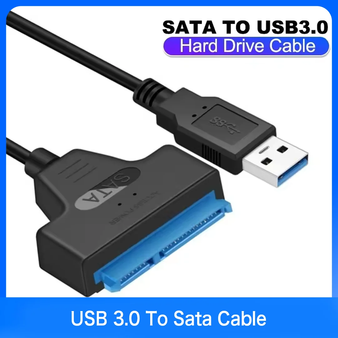 SATA to USB 3.0 / 2.0 Cable Up to 6 Gbps for 2.5 Inch External HDD SSD Hard Drive SATA 3 22 Pin Adapter USB 3.0 to Sata III Cord