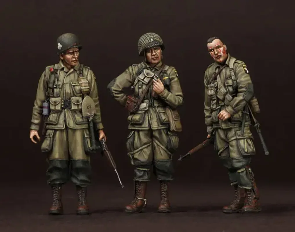1/35 Scale Resin Figure Model Kits U.S. Army Airborne Officers Historical Miniature Toys Unassembled and Unpainted 1242