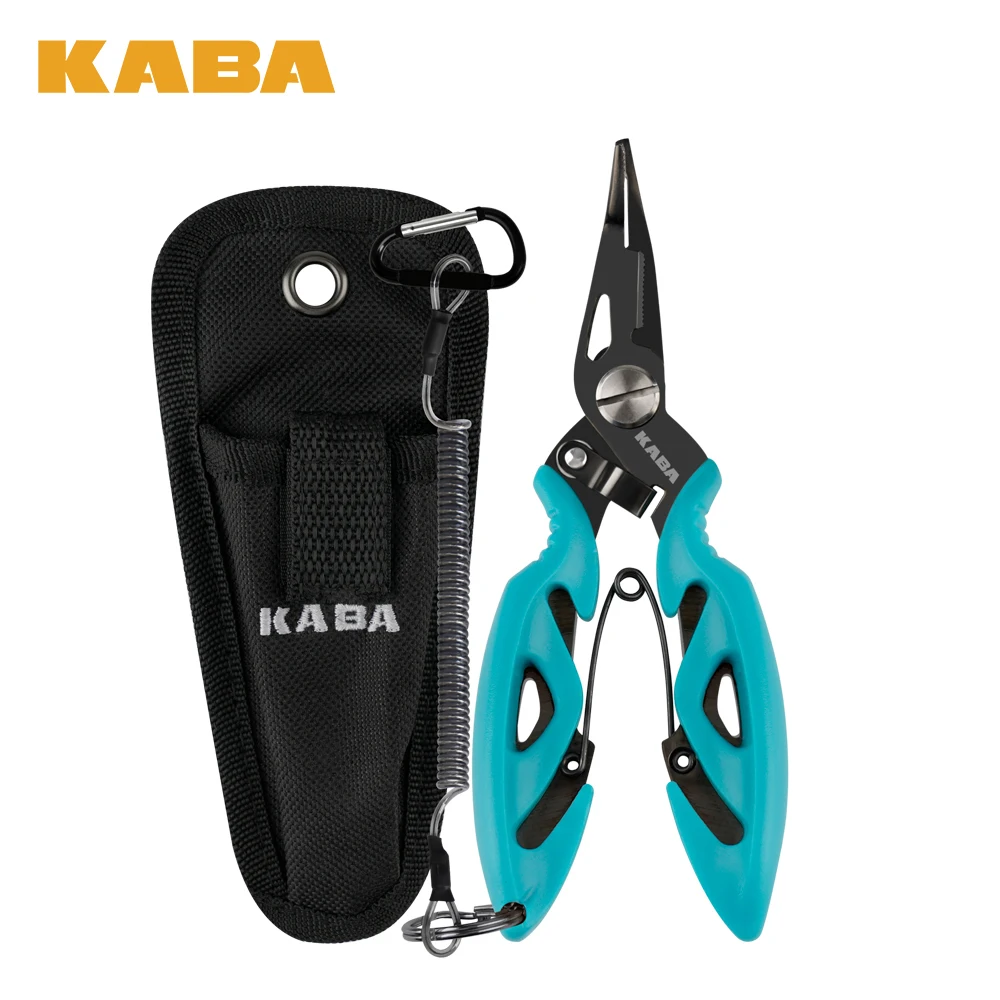 KABA Mini Multifunction Fishing Pliers Scissors with package Blue Green Black 4.5 inch Braid Line Fishing tool accessories