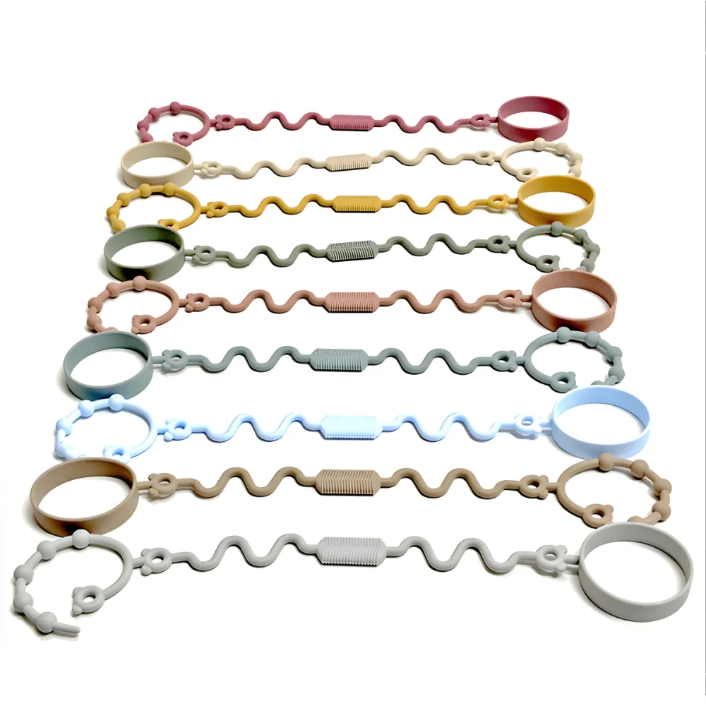 Anti-lost Chain Baby Pacifier Chain Anti Fall Rope Silicone Safety Straps Pacifier Stroller Accessory Dummy Nipples Holder Clips