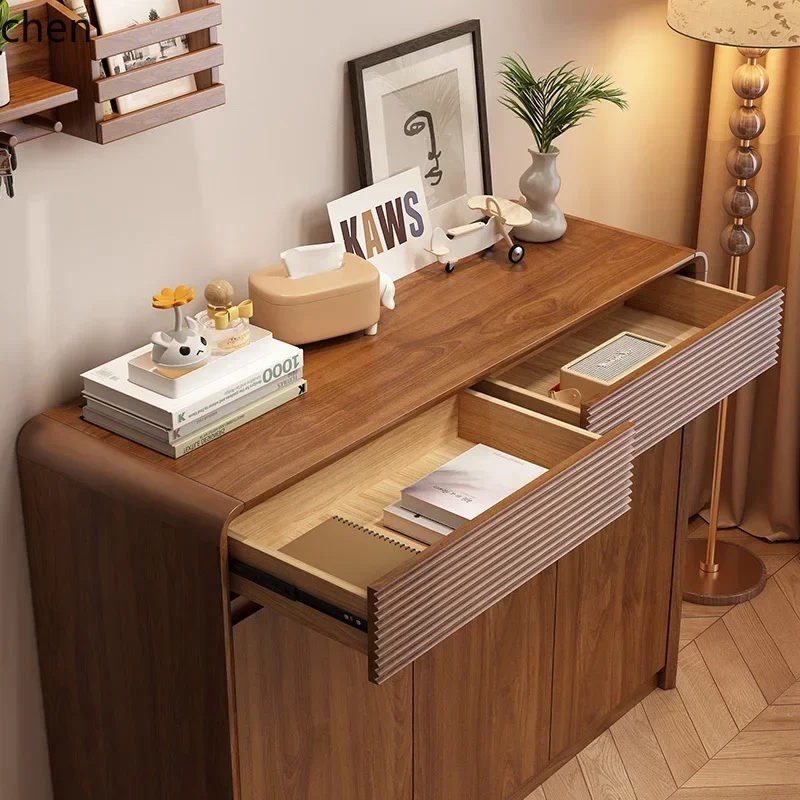 YFY  solid wood shoe cabinet large-capacity door entrance cabinet large-capacity storage cabinet