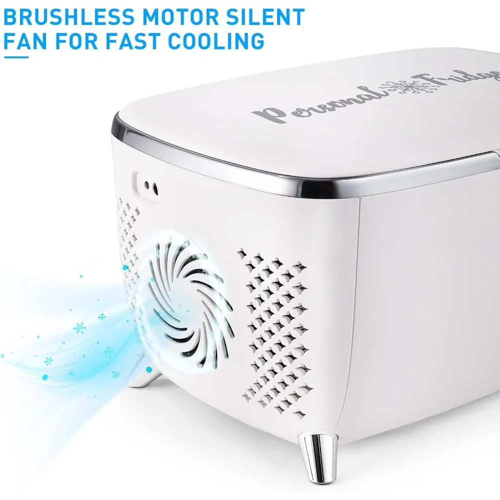 Mini geladeira para cuidados com a pele de 6 litros, geladeira cosmética, refrigerador portátil para maquiagem para produtos de beleza, casa, escritório