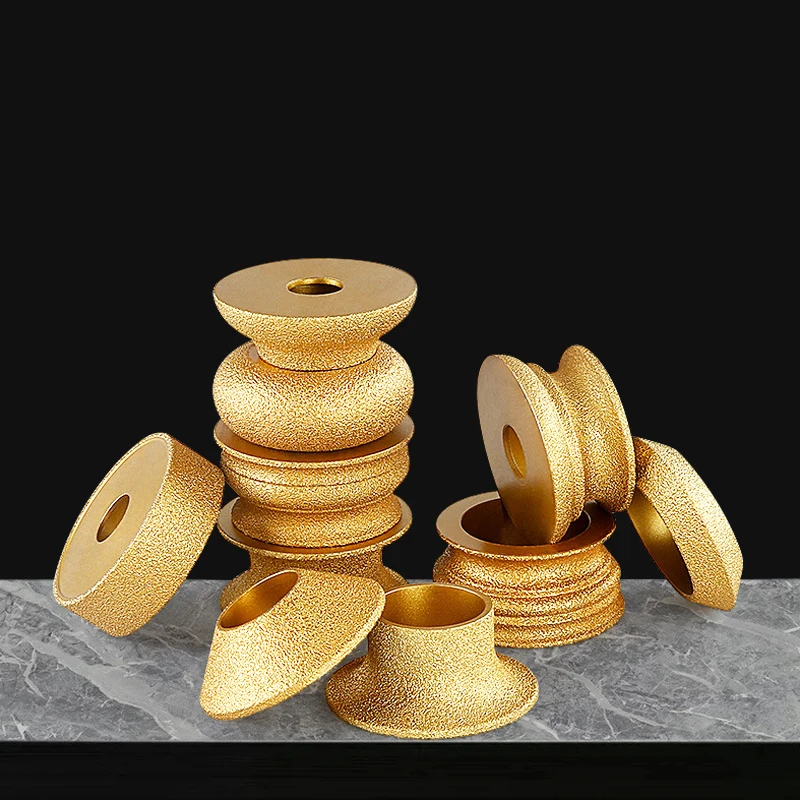 Bore 20mm Dia 75mm Vacuum Brazed Diamond Profile Grinding Wheel A Variety Of Shapes Diamond Disc Abrasive Grinding Wheel Tools