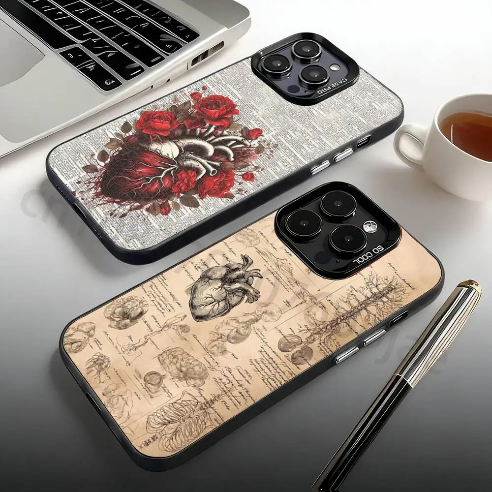 

Medical Art Human Anatomy Phone Case For iPhone 17,16,15,14,13,12,11,Pro,Max,Plus,Mini, Matte Shockproof Case