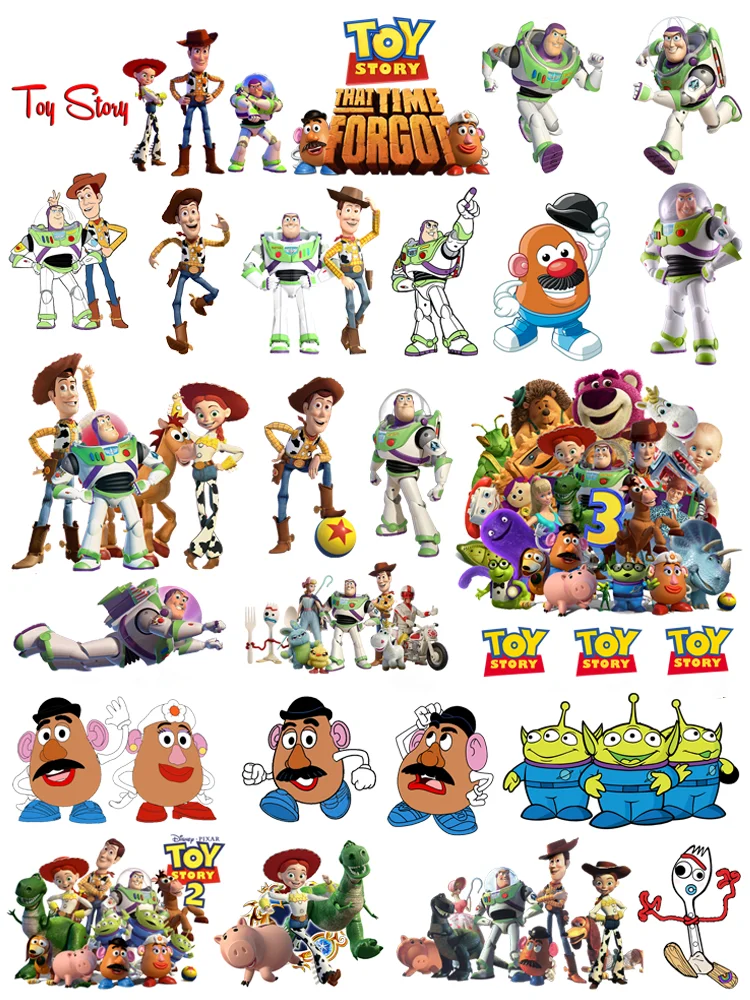 Disney cartoon film Toy Story Clothing stickers Patches for clothes thermo-stickers for children Ironing applications