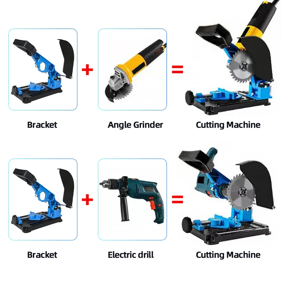 ALLSOME 2 in 1 Drill Stand Angle Grinder Stand Bracket Holder Support DIY Cutting Stand