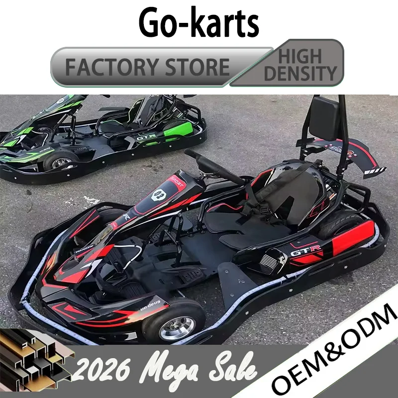 Adult High-Speed Off-Road Go-Kart 196cc 4-Stroke 6.5HP High-Torque Motor with Hydraulic Brakes for Outdoor Adventure