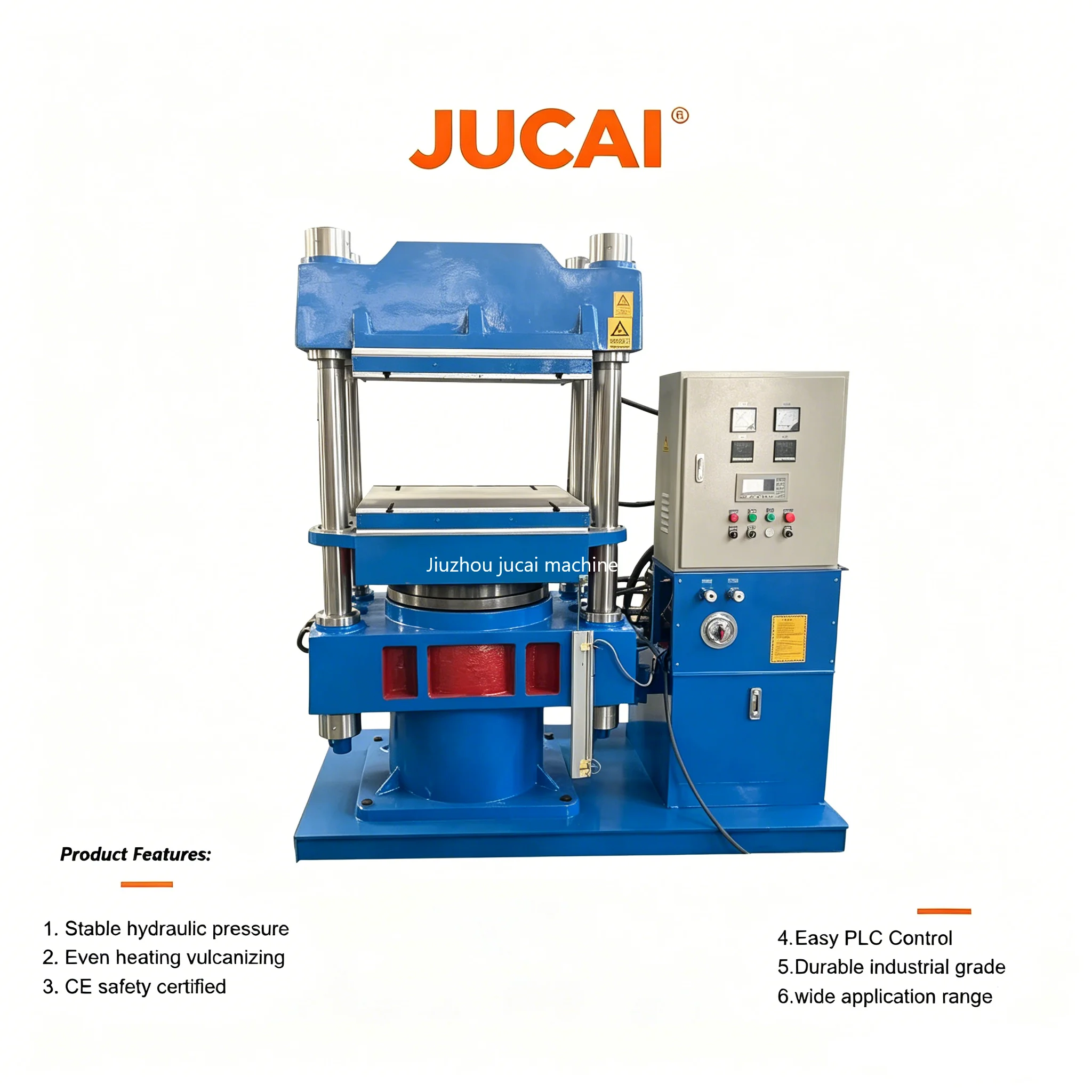 Automatic Hydraulic Plate Vulcanizing Press, Flat Plate Heat Press Machine For Rubber & Silicone Moulding Production