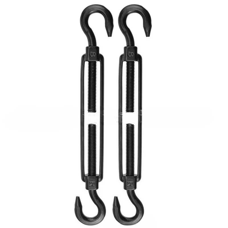 1 قطعة الفولاذ المقاوم للصدأ الأسود هوك العين الموتر قابل للتعديل حبل كابل حديقة M4 M5 M6 M8 سلك الموتر #2