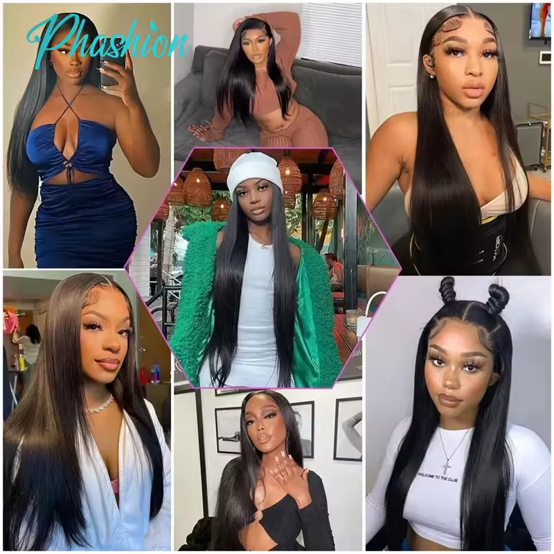 Phashion  HD 13x6 13x4 Lace Frontal Straight Pre Plucked 4X4 5x5 6x6 Swiss Full Body Closure Only Natural Black 100% Human Hair - Image 6