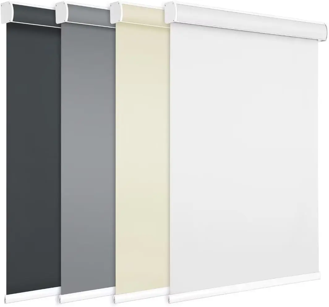 Smart Tuya Blackout Roller Blinds Electric Window Curtain for Windows Built-In Technique Compatible Google Alexa App