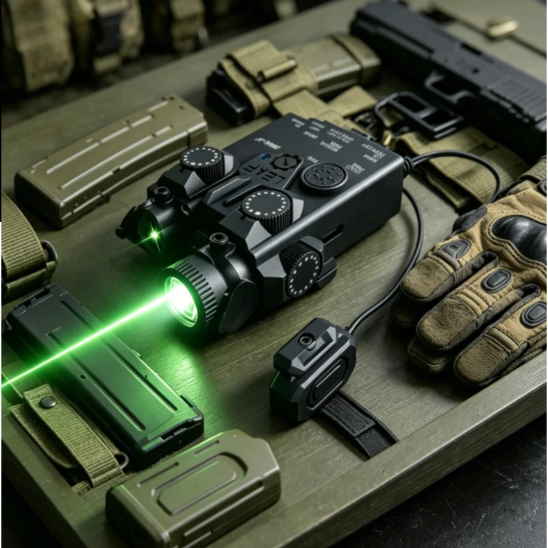 dbal-a2-red-green-laser-sight-white-led-flashlight-integrated-design-aiming-indicator-for-20mm-rail-outdoor-toy-parts