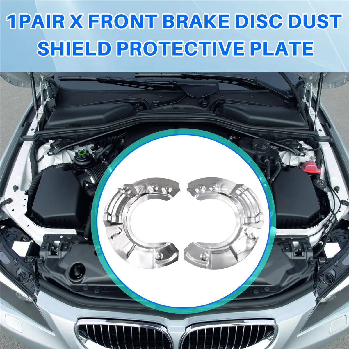 1Pair Front Brake Disc Dust Shield Plate for BMW 5 6 7 Series F10 F11 F07 F06 F12 F01 F02 10-18 63179879005 63179879006