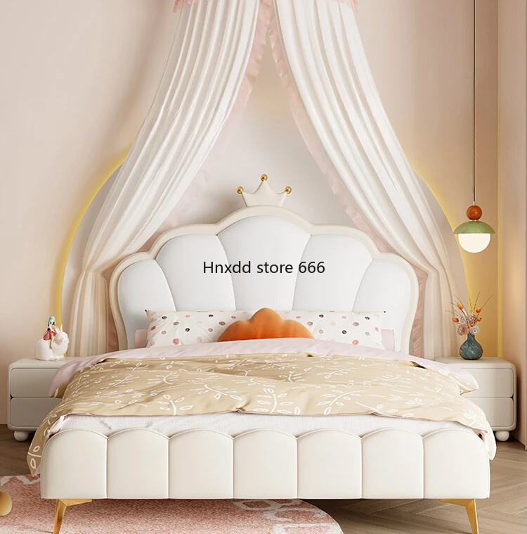 Cream Wind Children's White Crown Bed