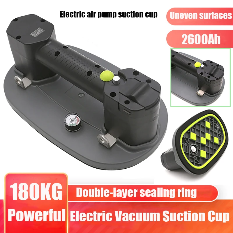 

Portable Electric Air Pump Suction Cup Suction Power 180kg Powerful Heavy-duty Vacuum Glass Suction Lifter Rock Slab Tile Tool