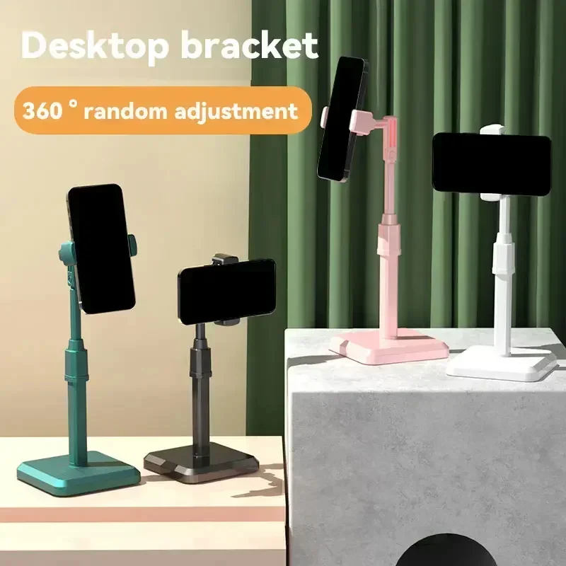 Mobile Phone Holder Stand Desktop Live Lazy Bracket Support Stand Mount Foldable Adjustable Angle Telescopic Holder Universal