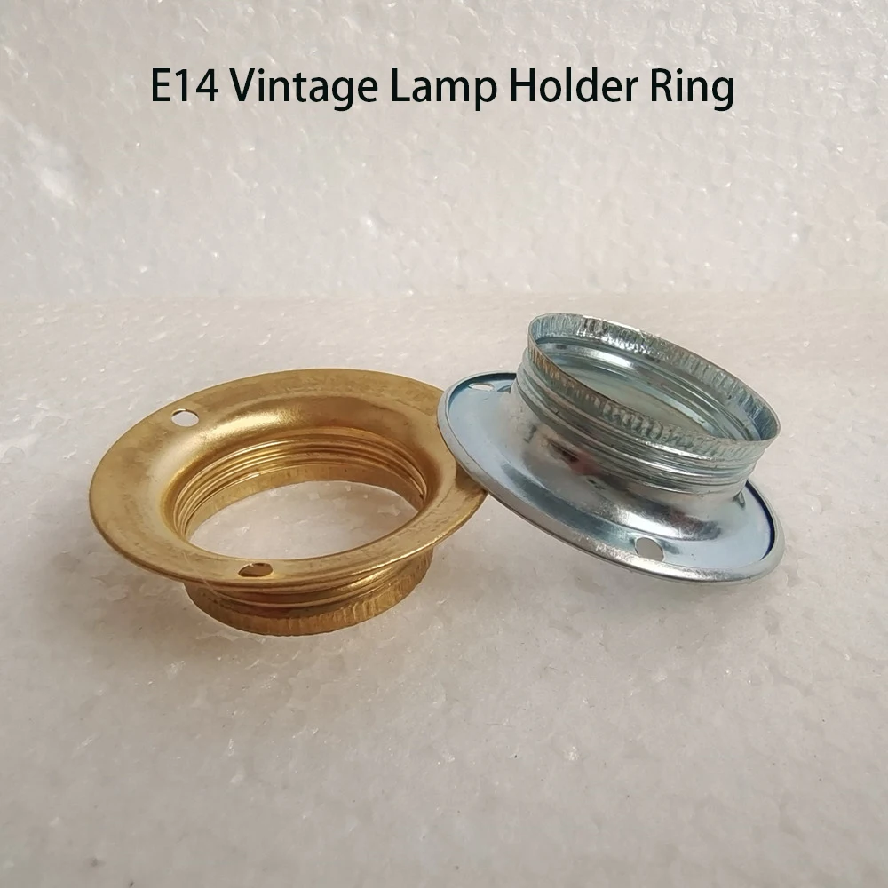 E14 Vintage lamp holder ring DIY Industrial Pendant Light Bulb Base With Ring Retro Screw Socket Fitting Adapter Lampholder