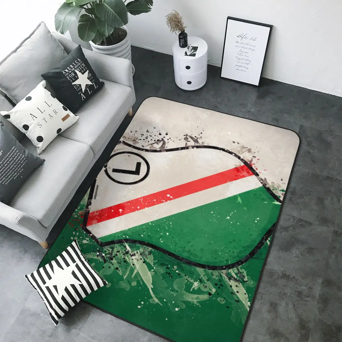 Цветной простой плюшевый ковер Ultras Легия из Варшавы, украшение для гостиной, мягкий ковер для спальни, большой Домашний напольный коврик