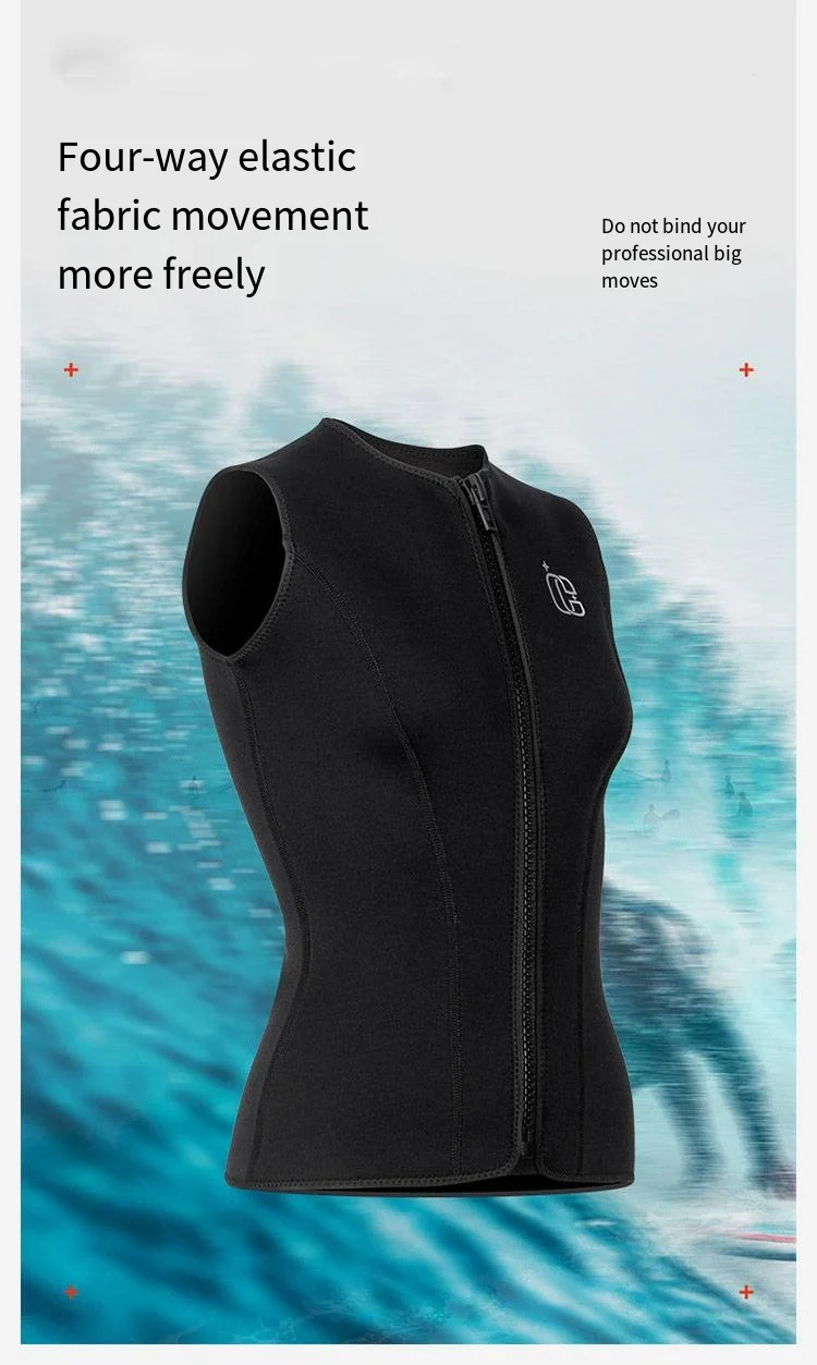 3MM Neopren-Thermo-Top ohne Kapuze für Herren und Damen – Ideal zum Tauchen, Surfen, Kajakfahren, Schwimmen und für Wassersport – Detail 6
