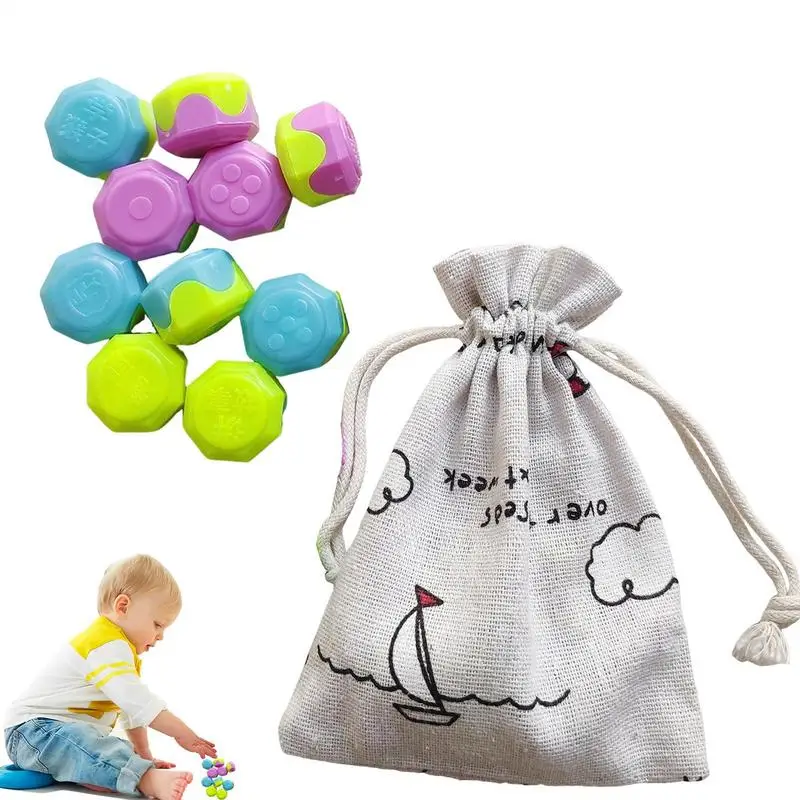 10Pcs/bag Korea Traditional Play Game Gonggi Jack Stone Pebbles Set Hand Eye Coordination Train Toy Exercise Stress Relief Toys