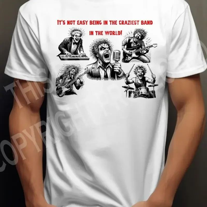 Band T Shirt Funny Group Mad Piano Player Gig Concert Stage Crazy Fun