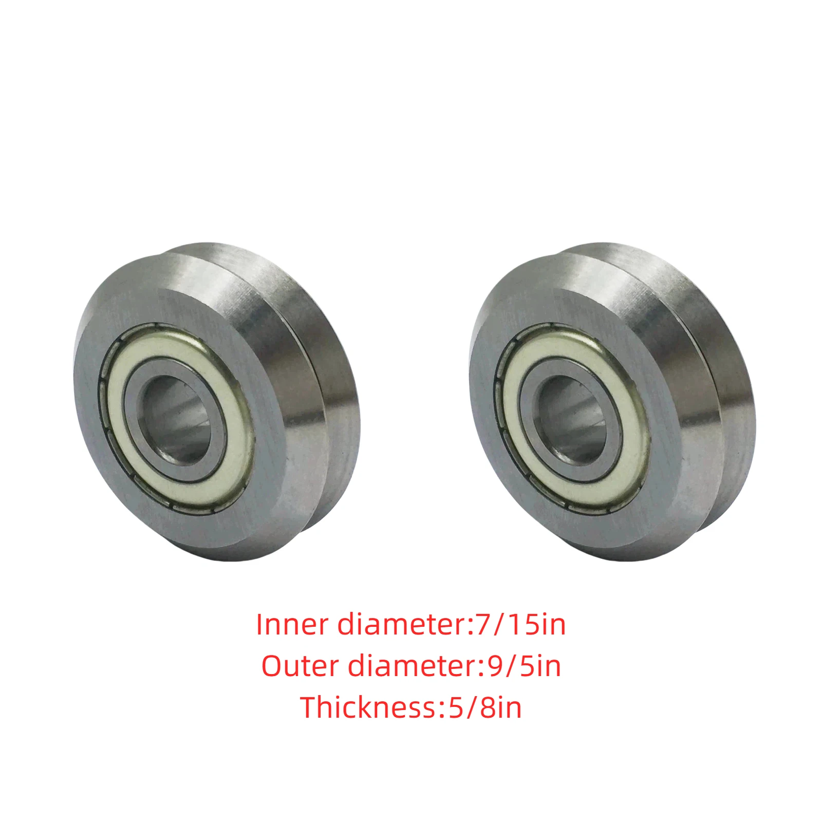 2PCS V/W-Groove Rail Bearing 7/15*9/5*5/8in W3ZZ P6 Guide Rail Pulley Track Roller Bearing Sliding Roller Bearing V-Groove
