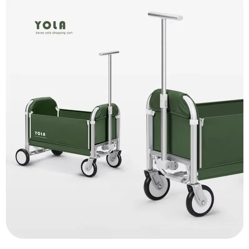 HYS camper folding aluminum alloy shopping and walking baby mini trolley for light