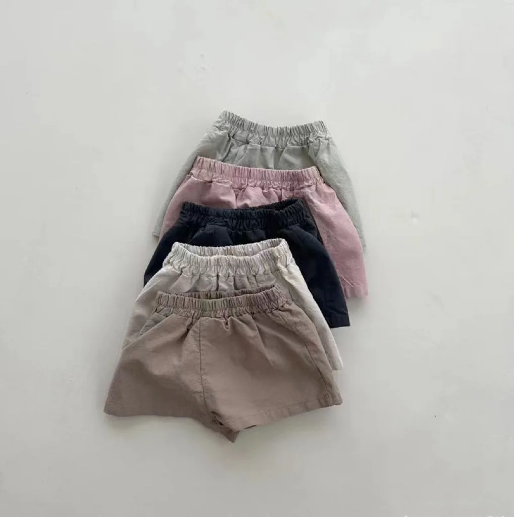 Baby Clothing Shorts Summer Cotton Elastic Pants for Boys and Girls 2024 Breathable Fashion Casual Simple Kids Cute Shorts