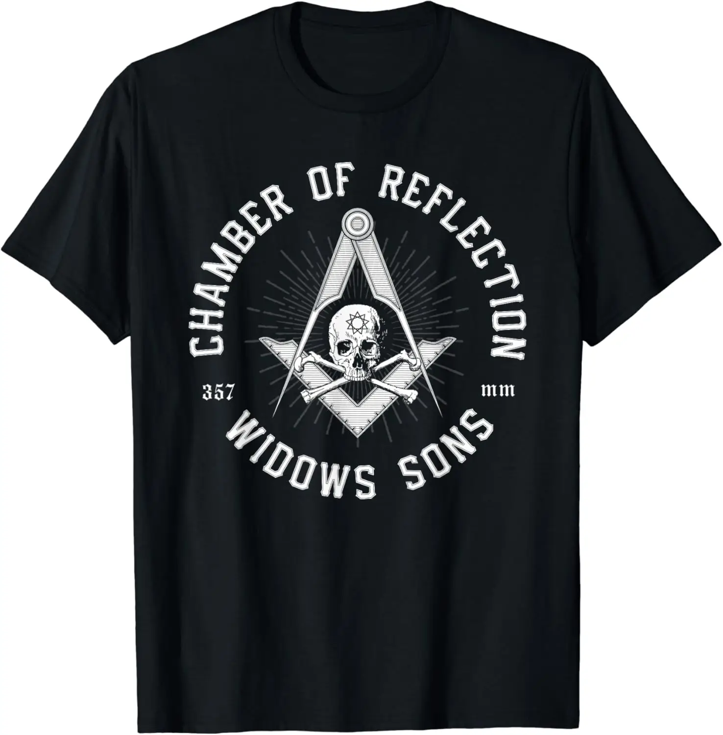 Widows Sons Masonic Square and Compasses Freemason T-Shirt 100% Cotton O-Neck Short Sleeve Summer Casual Mens T-shirt Size