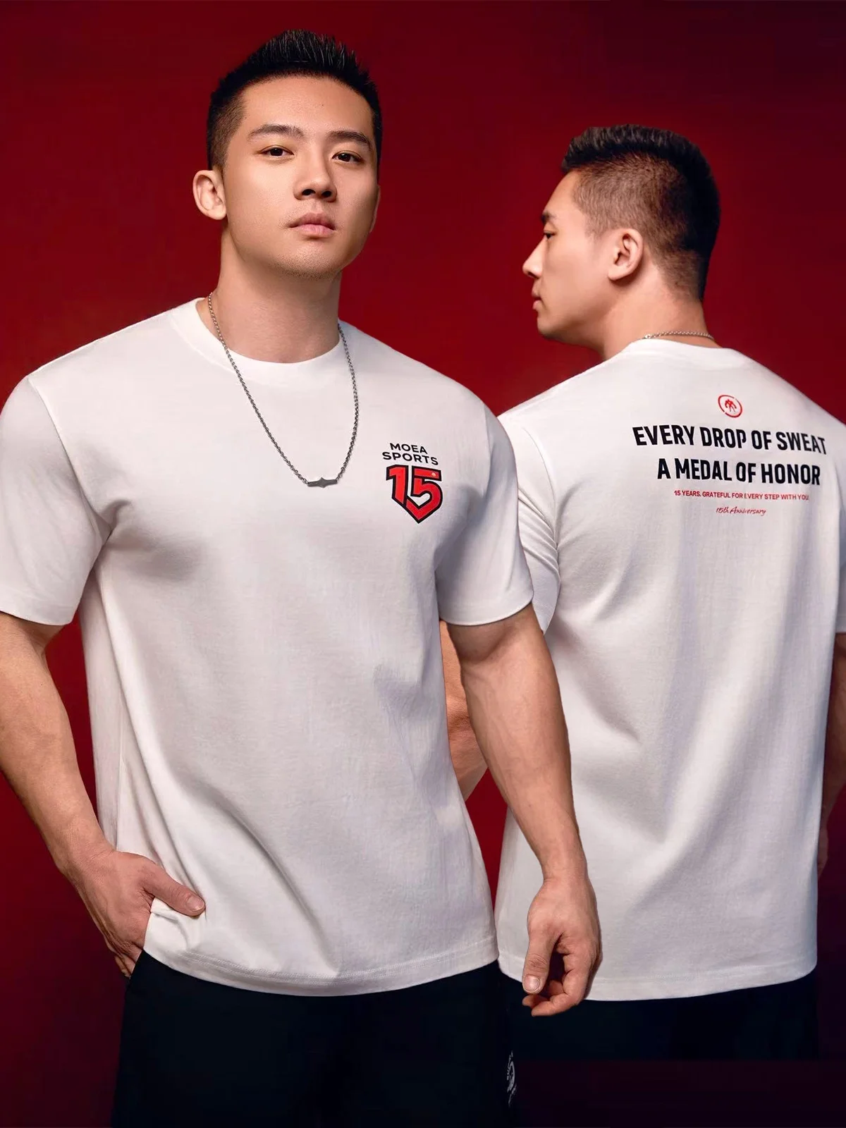 MooCube 5th Anniversary Men's T-irt ort Sve Fitn Sweat Absorbent Loose Fit Cotton round Ne Printed Tee