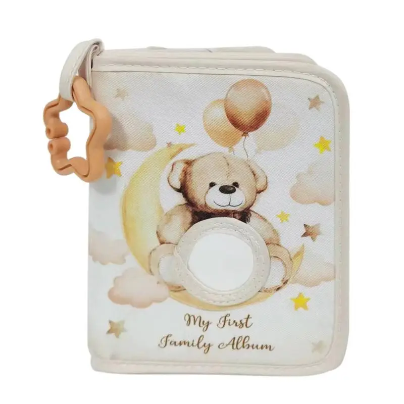 Photo Album For Baby Cute Bear Design Photo Book Multifunctional Portable Picture Book Picture Album With Star Hook home decor