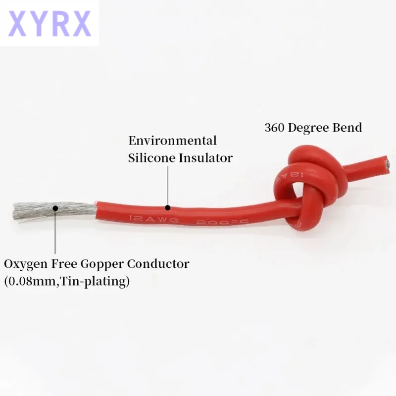 1/5/10m Soft Silicone Cable 26 24 22 20 18 16 14 12 10 8 6 4 2AWG Car Battery Automotive Wiring Heat-resistant Electrical Wires view 3