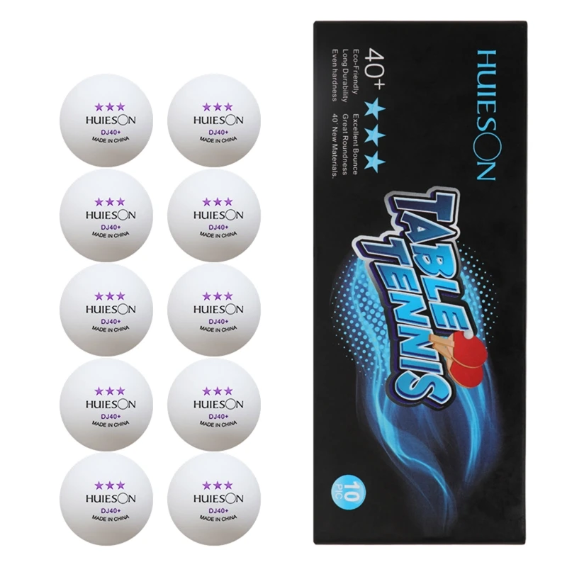 Sports Table Tennis Balls White/Orange Table Tennis Balls Official 40mm Size + Three Star Professional Balls 10 Packs