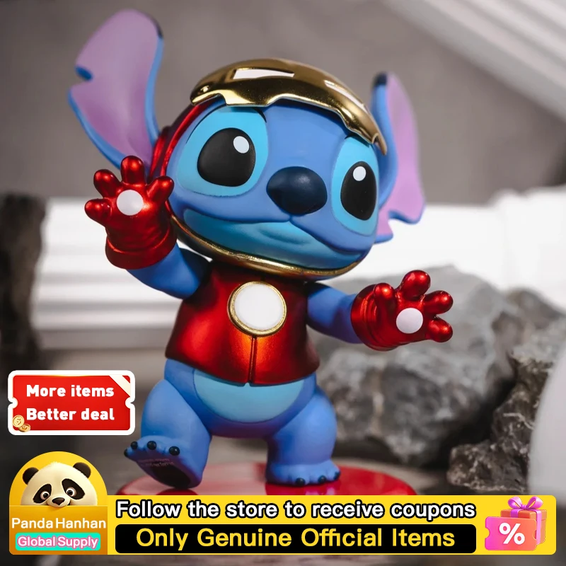 Caja ciega Original Hottoys Marvel Stitch Cosbi serie caja ciega Linda figura de acción de Stitch con colgante regalo de cumpleaños caja misteriosa