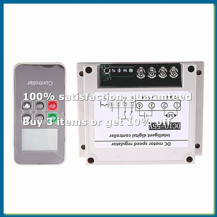 DC 10-55V 30A Brushed Motor Speed Controller with Voltage Current Display Remote Control Module for DIY-A12I