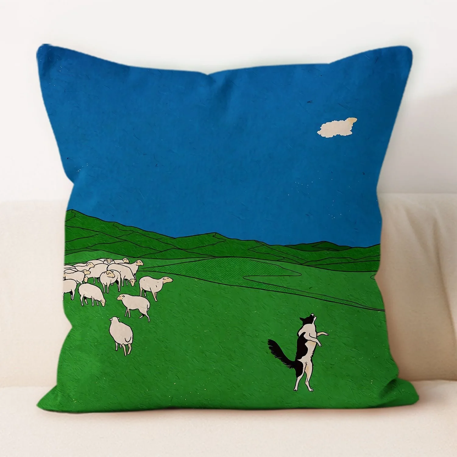 Geometry World Pillow Cover Furniture Removable Washable Cushion Cover Office Nap Switch To Pillowcase