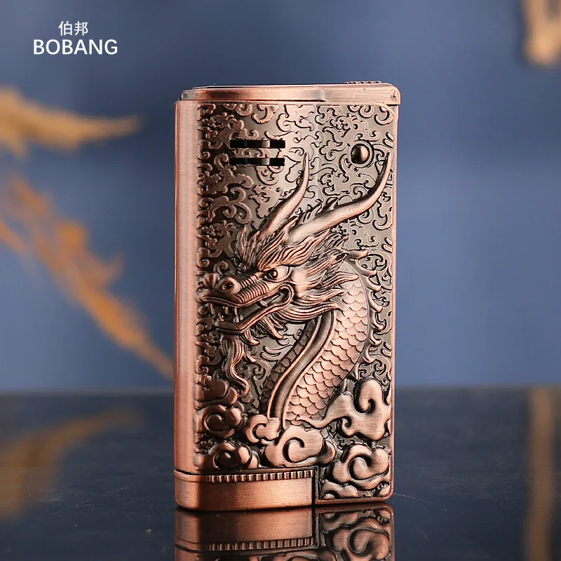 Austrian Metal Old Vintage Oil Lighter Retro Style Windproof Relief Dragon Fire Machine Lighter Creative Gift for Boyfriend - Image 6