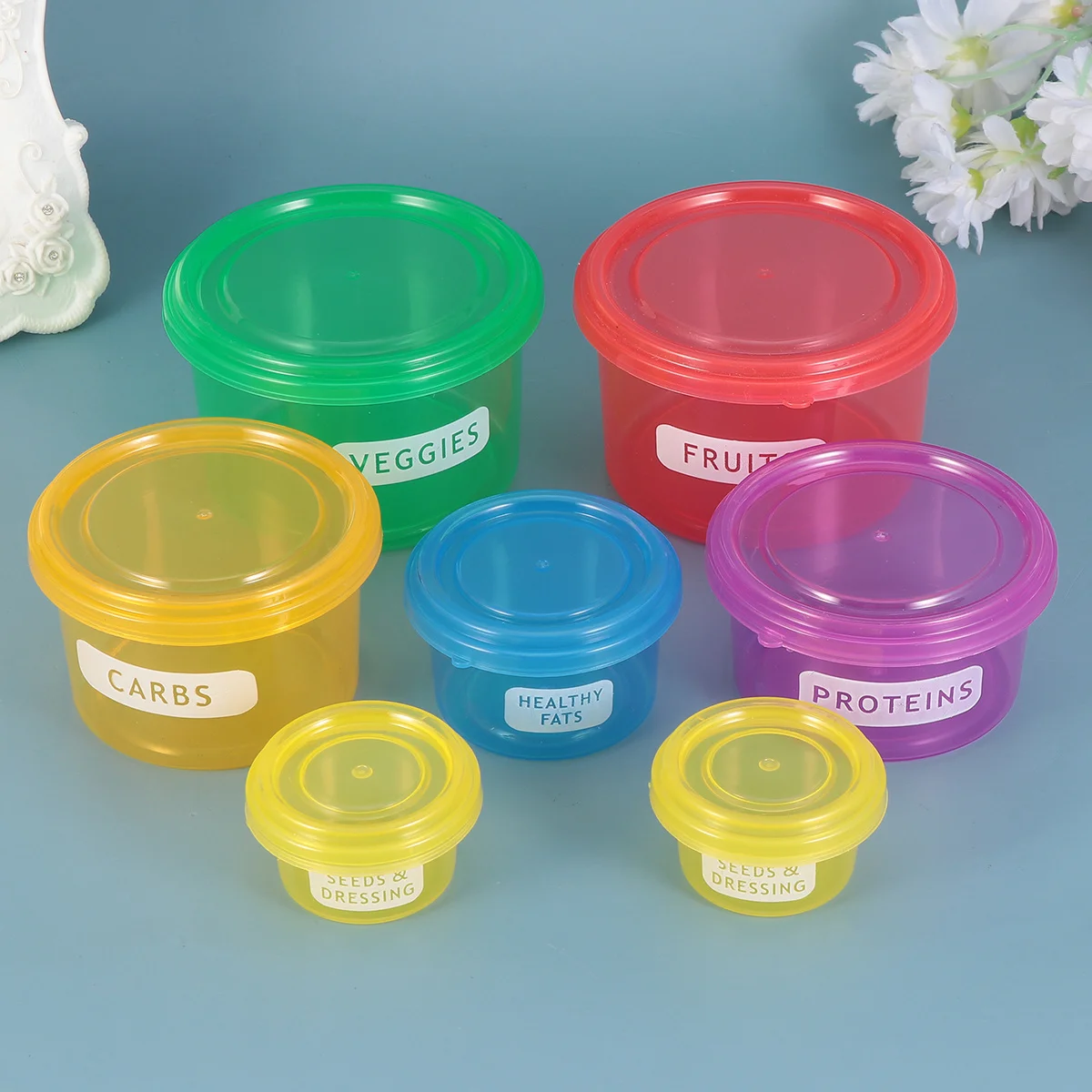 

1Set Diet Portion Control Food Container Multifunctional Fresh-Keeping Box Lightweight Portable Food Storage Holder