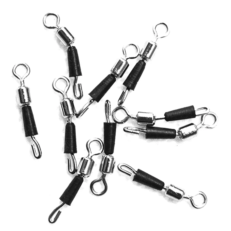 30pcs Fishing Tackle Connector Feeder Fishing Accessories Swivel Snaps For Carp Carp Fishing Quick Change Feeder Swivels Method