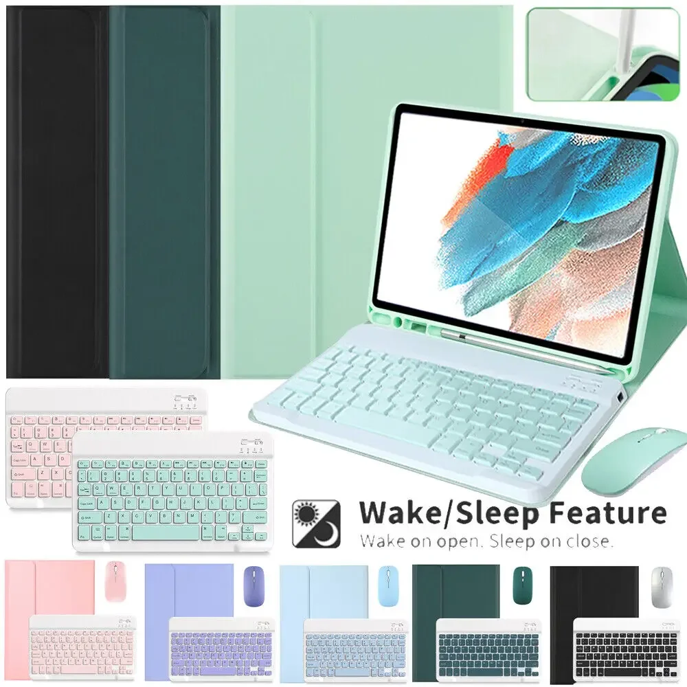 Imagem -01 - sem Fio Teclado Bluetooth para Samsung Galaxy Tab a9 Doce Colorido Capa de Couro Magnético 8.7 2023 a9 Plus X210 Case sem fio teclado bluetooth para samsung galaxy tab a9 doce colorido capa de couro magnetico 87 2023 a9 plus x210 case 01