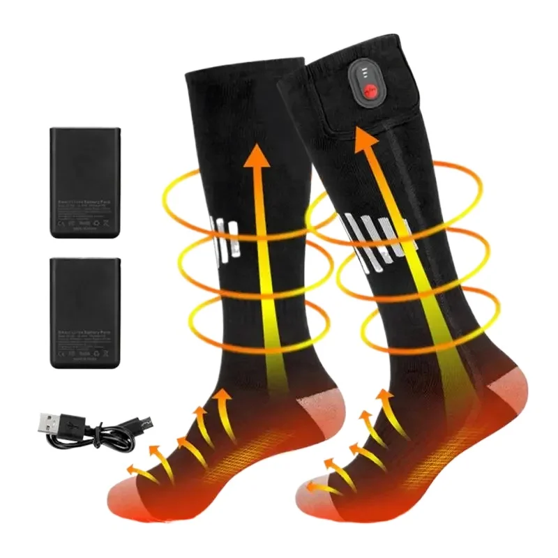 Winter Warmth Rechargeable Heating Socks Motorcycle Outdoor Heated Boots Snowmobile Skiing Sock