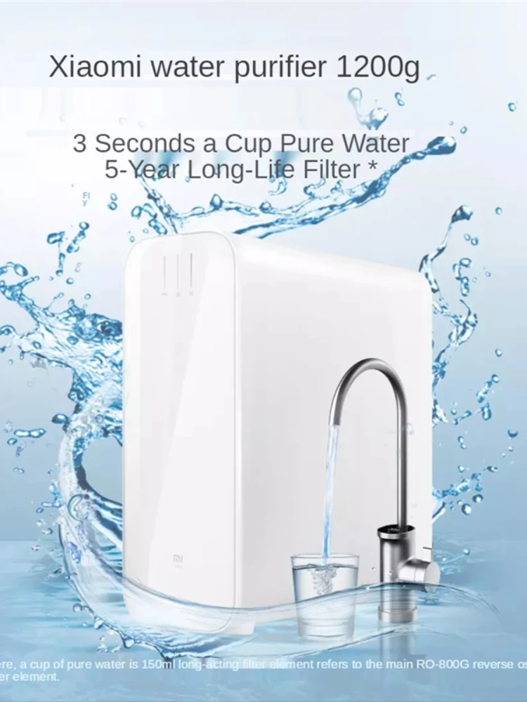 Water Purifier 1200G 3.2L/Min Large Flow Dual RO Reverse Osmosis Filtration Filter With Faucet TDS Display Mijia APP