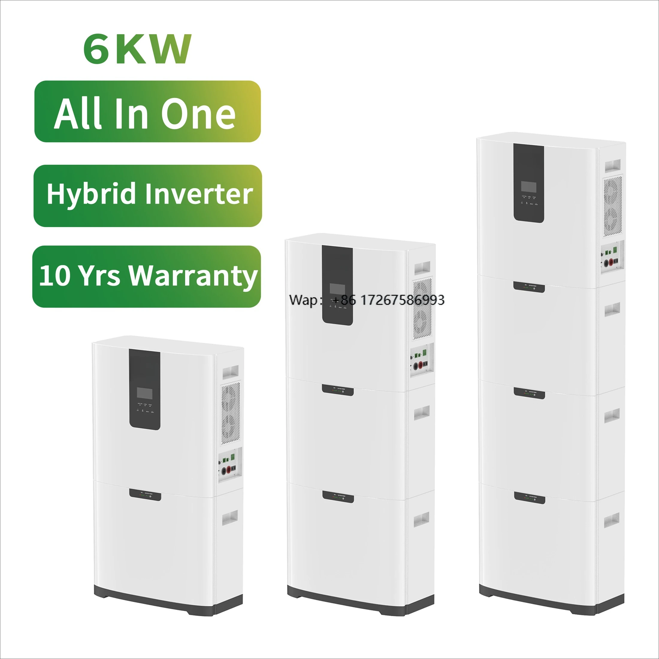 New 6Kw built-in lithium-ion battery integrated solar inverter